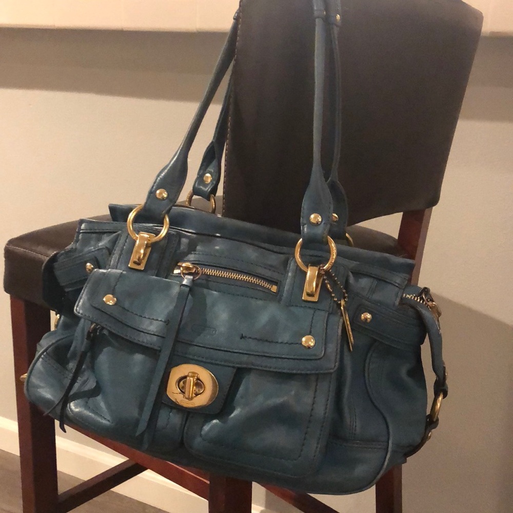 Coach Hamptons Vintage Leather Lindsay Satchel